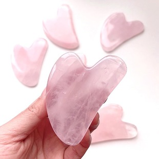 Powder Crystal scraping plate heart-shaped scraping massager beauty facial natural jade finger powder Crystal scraping plate