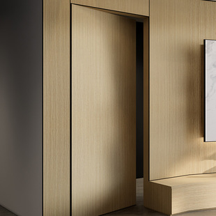 Indoor Invisible Door Tv Background Wall Living Room Integrated Hidden Door Concealed Door Whole House Wall Panel Solid Wood Door Wall Panel