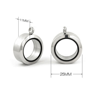 Thick Steel Color Stainless Steel Thread Twist Phase Box Openable Pendant Glass Photo Phase Box Necklace Accessories