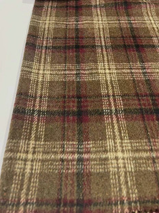 Woolen wool in stock brushed large plaid overcoat clothing/shoes and hats/luggage fabric fabric Shaoxing supply