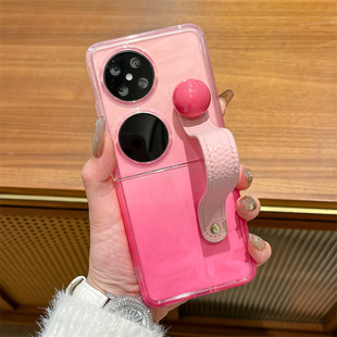 For Huawei pocket2 Phone Case Photo Frame pocketS Folding Screen Drop-resistant Round Bead Handstrap Women's Protective Case