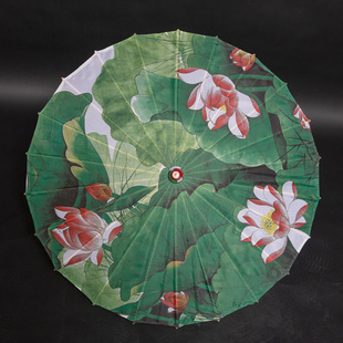 Chinese Style Oil Paper Umbrella Outdoor Rainproof Sunscreen Silk Umbrella Decorative Ceiling Umbrella Light Vintage Dance Umbrella