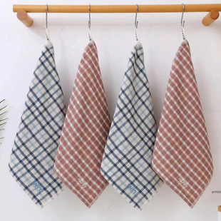 British Style Set Towel Adult Extra Thickened Bath Towel Daily Plain Color Set Towel Plaid Gift Towel Hand Gift