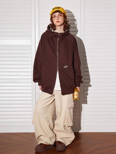 Spring and Autumn 2024 American Hooded Sweatshirt Men's Trendy Brand Heavy Patchwork Hoodie Loose Couple Jacket Coat