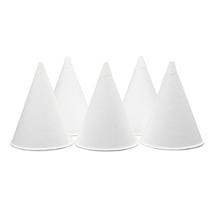 in stock wholesale white cone paper cup disposable airport aviation pointed triangle paper cup thickened 200