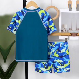 Children's Swimwear Boys' Swimwear Boys' Swimwear Hot Spring Swimming Trunks suit Wholesale Short Sleeve Baby Swimwear Wholesale