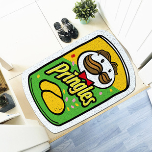 Cartoon creative Japanese snack drink silk ring home entrance door cartoon personalized decorative non-slip rub mat