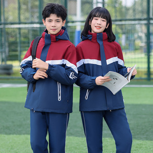 Autumn and Winter Three-Piece Rustic Clothes School Uniform for suit Middle School Students College Style High School Students Junior High School Students Thickened Loose Class Uniform