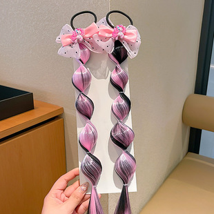 Pony Polly Wig Braid Hair Ring Children's Hair Rope Girl's Kindergarten Style Day Rope Girl's Bubble Braid