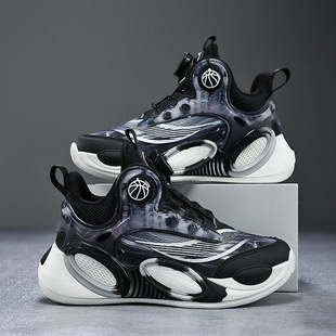 National tide children's basketball shoes 2025 spring and summer new boys friction sound running training non-slip breathable sneaker