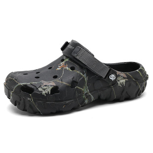 Baotou Cross-border plus size Men's Summer Lightweight Hole Shoes Outdoor Dual-use Fashion Sandals and Slippers Outer Wear Beach Shoes