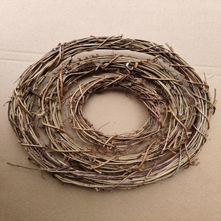 Cross-border manufacturers long-term supply of earthfu rattan ring Christmas wreath diy material ornaments/pendants hanging decoration