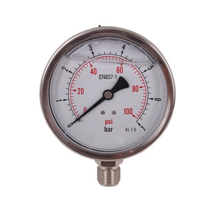 YN100 shockproof all stainless steel pressure gauge barometer high pressure water pressure oil pressure negative pressure hydraulic shockproof vacuum gauge