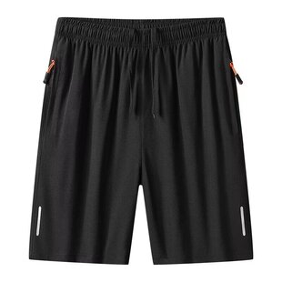 Casual Sports Shorts Men's 2024 Summer New Loose Design Sense Trendy All-match Zipper Pocket Pants for Students
