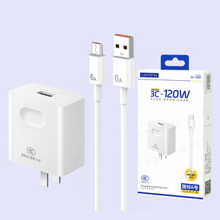 Полностью совместимый 120W Super Quick Зарядное устройство набор 3C Сертификация применяется для Android Type-C Мобильная головка флэш-зарядки