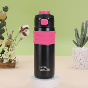 Simple 316 Stainless Steel Double Drink Thermos Cup Men's and Women's Outdoor Portable Sports Water Cup Portable Large Capacity Suction Cup