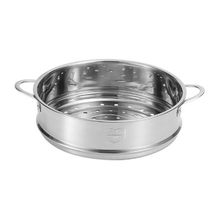 Small Pieces of 20 Zhuang Factory Direct Sales Flat Mouth Steamer 304 Stainless Steel 16cm with Ear Steaming Grids Steaming Rack Steamer