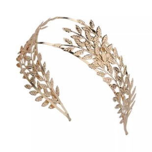 Baroque High-class Leaf Headband Niche Design Three-dimensional Wheat Headband Double-layer Mori Fairy Hair Accessories