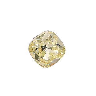 Nail diamond jewelry K9 light yellow flash goose yellow crystal pointed bottom lemon yellow crooked heart sugar fat nail jewelry