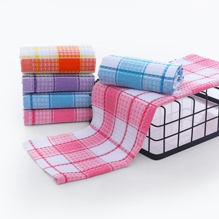Foreign trade plaid tea towel multicolor classic plaid rag absorbent waffle kitchen towel Amazon supply wholesale