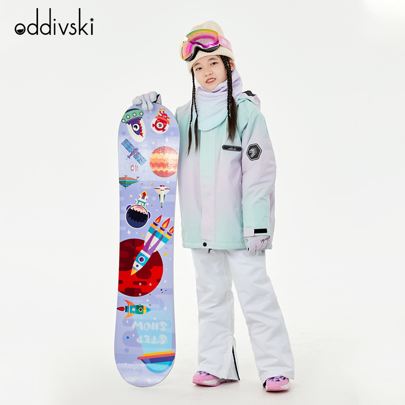 Oddivski Wholesale Children's Ski Pants Thickened Snow-Proof Professional Ski Overalls for Boys and Girls