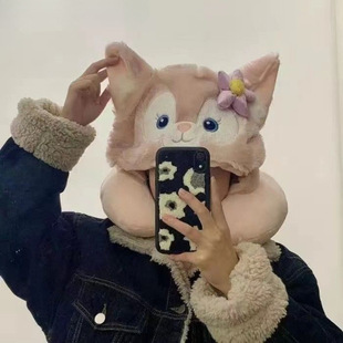 Lunch Break Travel U-shaped Pillow Hat Cartoon Airplane Pillow to Protect Stitch Sleeping Cute Nap Head Hooded Neck Pillow