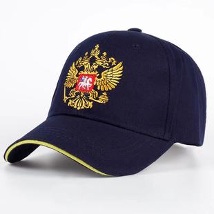 Трансграничная Высококачественная бейсболка с вышитым гербом России, Новый Двуглавый солнцезащитный крем с рисунком орла, дышащий хлопковый солнцезащитный козырек