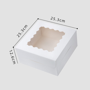 Foreign trade cross-border birthday cake box portable cake box transparent window cake dessert baking packing box