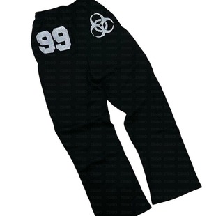 Foreign Trade Fashion Cross-Border American High Street Printed Sweatpants Y2K Men's and Women's Loose Personalized Hip-Hop Casual Pants Trendy Brand