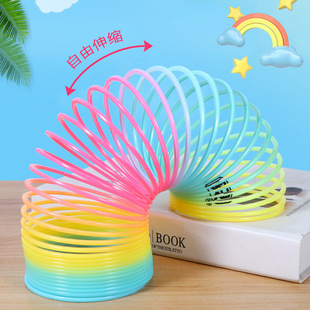 Large Magic Rainbow ring toy children's educational elastic adult professional performance pull ring balance colorful spring ring