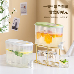Refrigerator cold water bucket with faucet large capacity fruit teapot cold water bottle cold water bucket cold bubble bottle