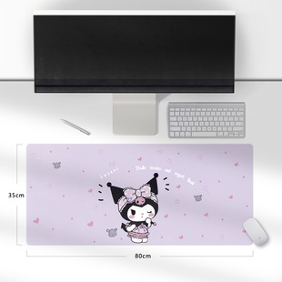 Cartoon cute mouse pad oversized stain-resistant PU leather pad girl computer desk pad waterproof writing pad to print