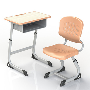 Primary and secondary school children's study table lifting single thickened C- type desks and chairs school tutoring class students desks and chairs