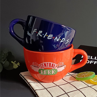 Друзья подарочные чашки central perk кофейные чашки рисовой чашки большой емкости для завтрака овсяная миска Чжао Чжили