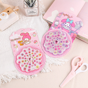 Sanrio подлинные наклейки для ногтей костюм детский мультфильм макияж игрушки Девушка DIY Играть Дом одеваются наклейки для ногтей