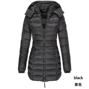 Foreign Trade New Winter Korean Style New Women's Cotton Coat Women's Mid-length Slim Fit Cotton Coat Warm Down Cotton Coat Coat