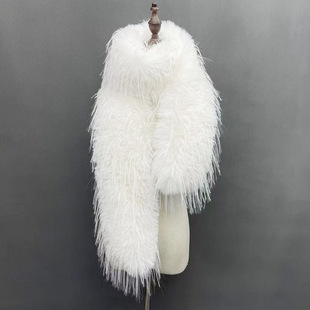 Cross-border European and American Niche Personality Maomao Scarf Spice Girls Imitation Mink High-end Scarf Women's Winter Long Fashionable