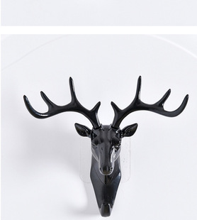 Antler hook punch-free kitchen wall storage hook behind the door clothes sticky hook strong seamless bathroom sticky hook