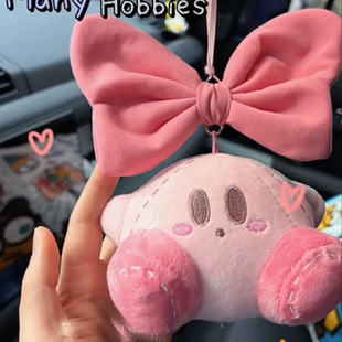 Starfish pig bowknot ornaments keychain star cartoon Car Rearview mirror pendant cute plush car ornaments