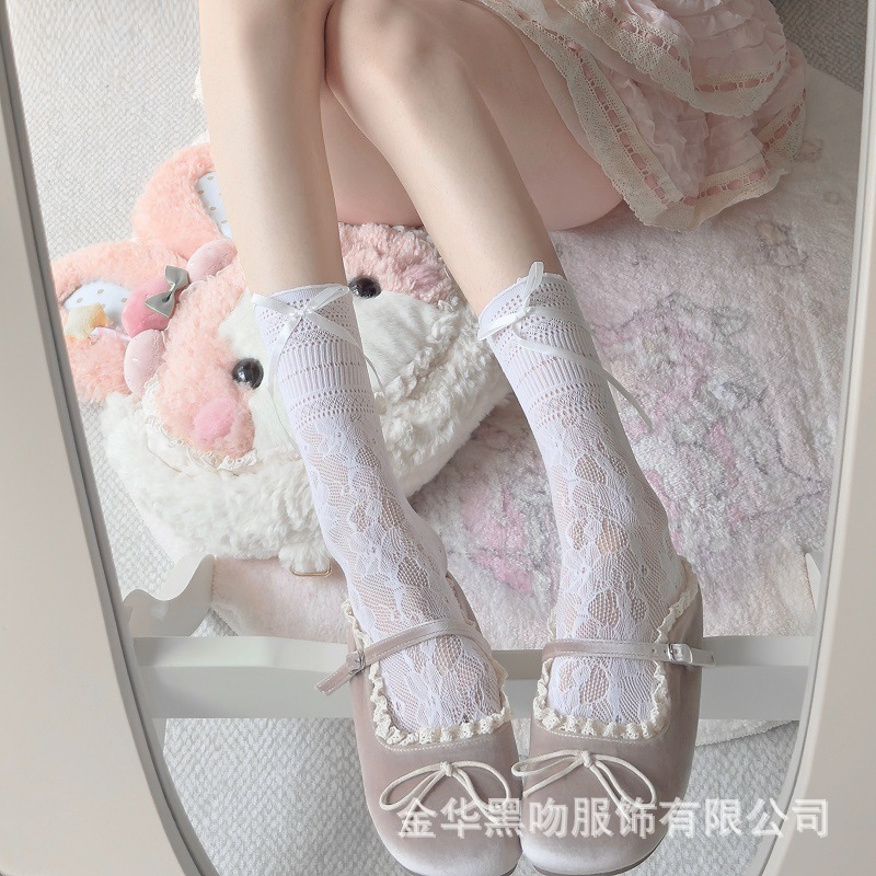 White Lace Ruffled Princess-Style Short Socks, Cute Lace Pleated Women's Cotton Boat Socks, Japanese Lolita Socks