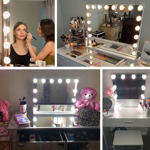 Mirror light led Hollywood mirror front light USB touch dimmable bathroom toilet makeup mirror fill light cross border