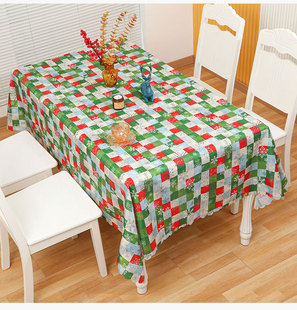 New Christmas Tablecloth Home Decorations Polyester Cloth Tablecloth Table Runner Placemat Restaurant Decoration Supplies