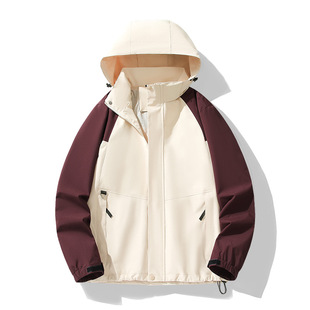 2025 new color windproof assault clothing for men and women two-piece detachable waterproof ski clothing for lovers LOGO