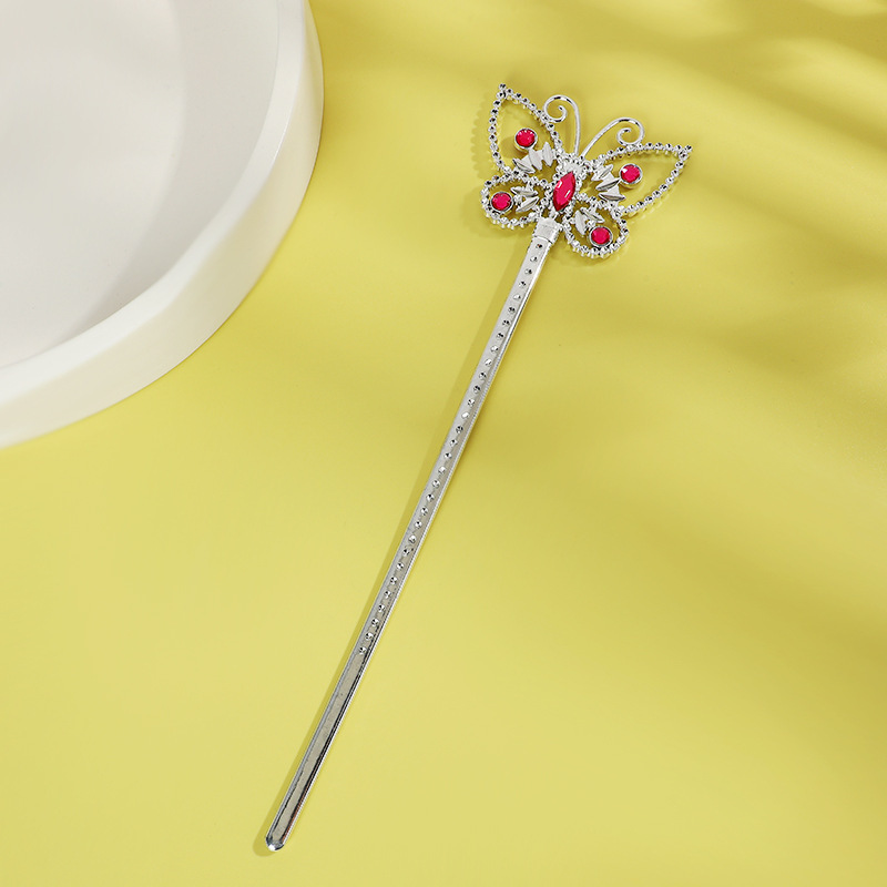 Children's Butterfly Magic Wand Festival Performance Dance Performance Hand Decoration Fairy Wand Frozen Same Style Jewelry Ready in Stock