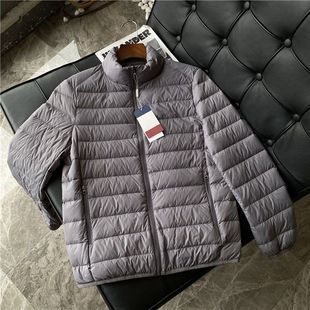 QGZ Company's Single Counter Quality 90GB Large Velvet Duo Men's Light Down cotton-padded jacket 2022 Winter Collar Jacket