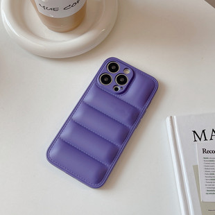 Factory direct down jacket iphone16Promax down jacket phone case 14Pro wave shell 13/12/11