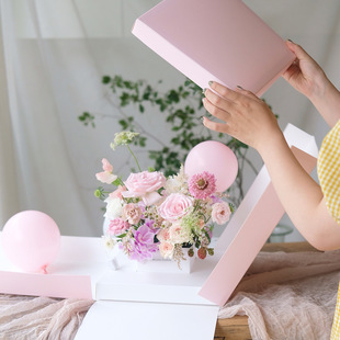 Surprise box Surprise box net red explosions floral materials flower arrangement box Tanabata flower packaging box factory