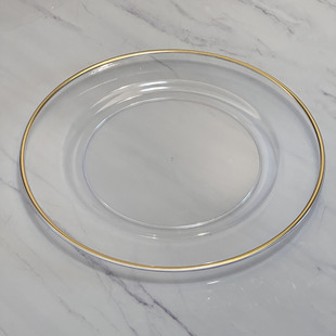 Charger plate с высоким значением цвета нерегулярный снежный узор пластиковая фруктовая тарелка для внешней торговли прозрачная декоративная тарелка оптом