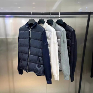 in stock high version 25 autumn and winter knitted down stitching thin down jacket for men and women with wholesale a generation of hair