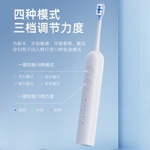 Sweep vibration integrated electric toothbrush adult student soft hair household intelligent cleaning teeth portable charging